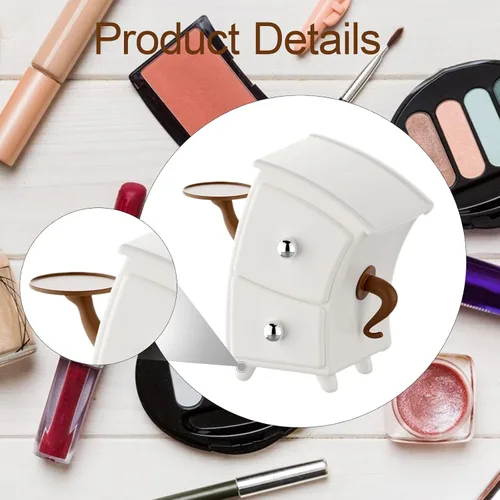 Miniatura 3 de Cosmetic Puff Organizer Drawer, Makeup Box, Dustproof Makeup Organiser, Cosmetic Dressing Table Organiser