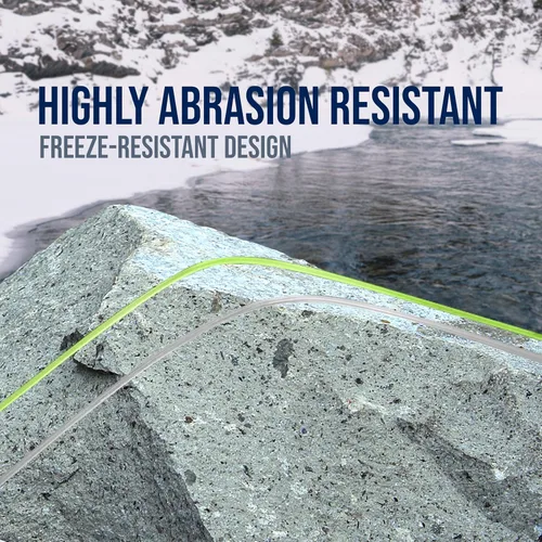 Miniatura 5 de Reaction Tackle Línea de pesca de monofilamento de hielo, línea de pesca en hielo de alto rendimiento con baja memoria, alta resistencia a