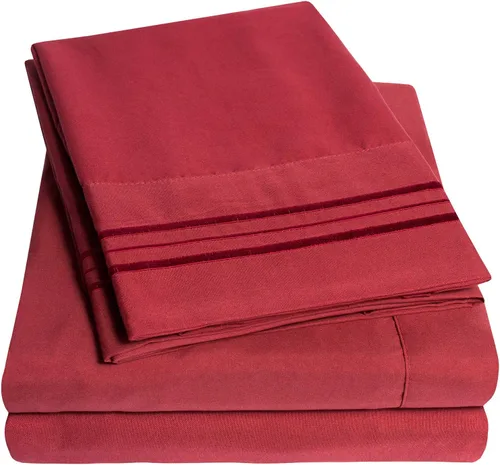Miniatura 13 de Juego de sábanas y fundas de almohada de la colección 1500 Supreme, tamaño Queen, estampado Paisley gris - Juego de sábanas y fundas de almohada