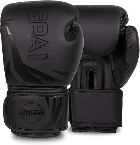 Miniatura 12 de Guantes de boxeo, entrenamiento de boxeo profesional, guantes de kickboxing para hombres, mujeres, adultos, niños, acolchado de varias capas