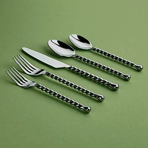 Miniatura 7 de Gourmet Settings Silver Tear 20 piezas set de cubertería para 4 personas.