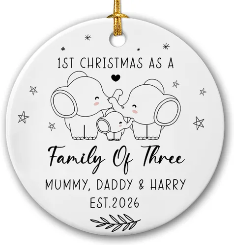 Miniatura 7 de Adorno de nuestra primera Navidad juntos, adorno de cerámica de Navidad personalizado para parejas, 1ª Navidad juntos, adorno de compromiso
