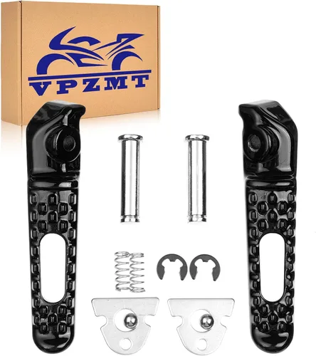 Miniatura 11 de Pedales de reposapiés delanteros y traseros para Honda CBR1000RR 2004-2014, CBR600RR 2003-2023, CB1000R 2008-2014 modelos (delantero+trasero-negro)