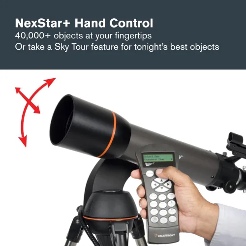 Miniatura 6 de Celestron - NexStar 102SLT Telescopio Computarizado - Compacto y Portátil - Diseño Óptico de Refractores - Tecnología SkyAlign - Control de Mano