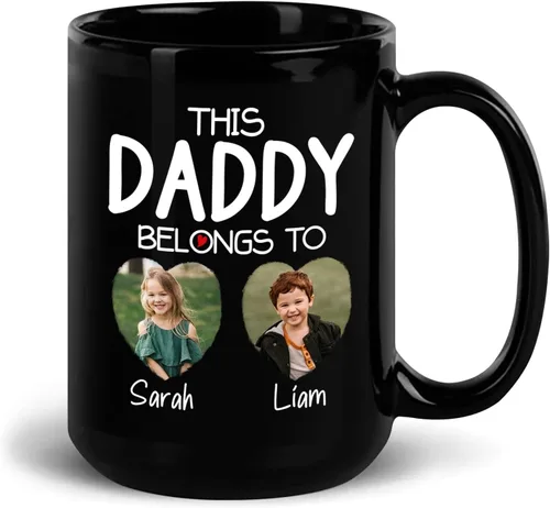 Miniatura 13 de Taza con texto en inglés "This Grandpa Belongs Tow", taza para abuelo, taza de papá personalizada, regalo para papá para marido, taza divertida