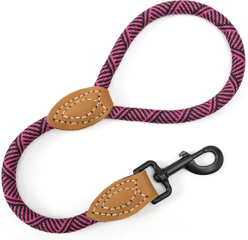 Miniatura 48 de Mile High Life Correa para perro de cuero premium Correa de cuerda resistente Asa de cuero Cierre fuerte de aleación de zinc Perros Mango