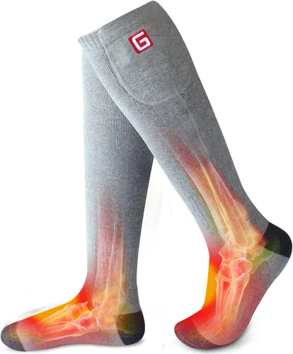 Miniatura 12 de Rabbitroom Calcetines Calentadores de Batería Eléctrica Calcetines Aislantes Térmicos para Artritis, Invierno Grueso Caliente Calefacción Calcetín