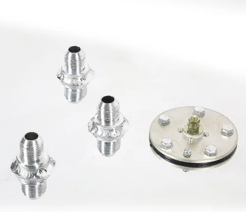 Miniatura 3 de DNA MOTORING Tanque de combustible de celda de combustible de alimentación superior de aluminio de 17 galones 29.5" (L) x 7" (A) x 17" (Al), cromo a