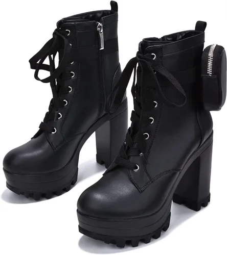 Miniatura 2 de Cape Robbin Monik - Botines Chelsea de plataforma con tacón grueso para mujer, botines con bolsillo