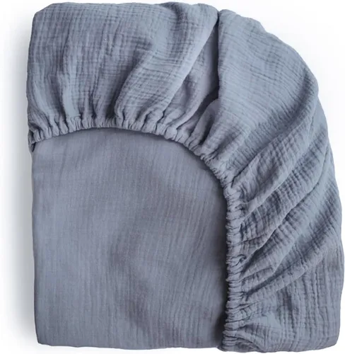 Miniatura 17 de mushie Sábana bajera ajustable de muselina extra suave para cuna MINI 24" x 38" (Arcoíris)