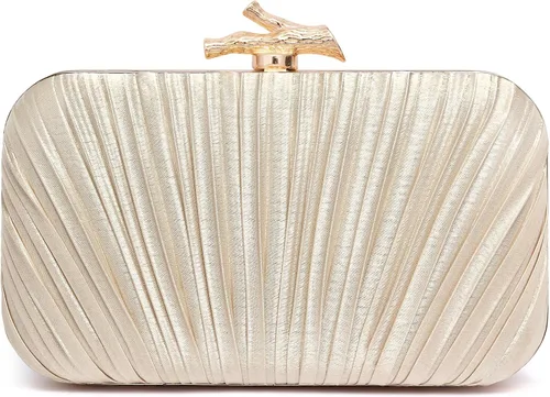 Miniatura 12 de Bolsos para mujer, bolso de noche, bolsos formales con pliegues para mujer con cadena para graduación, boda, fiesta de etiqueta negra