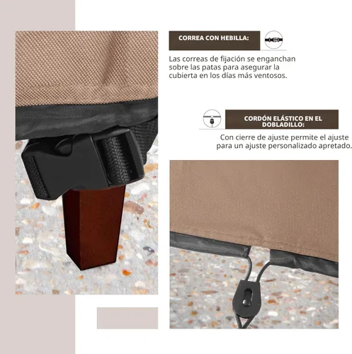 Miniatura 5 de ULTCOVER Funda impermeable para silla de patio – Funda para silla de jardín individual de asiento profundo para exteriores, paquete de 2