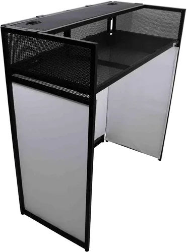 Miniatura 5 de XF-VISTA BL MK2 VISTA VISTA Estación de Mesa de Fachada para Cabina de DJ con Kit de Tela Blanco/Negro y Bolsa de Viaje Acolchada Hardware Negro