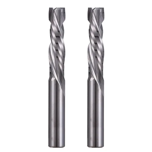 Miniatura 15 de Brocas de enrutador en espiral hacia arriba y abajo, broca de compresión de 1/4 de pulgada de diámetro de corte, 1 pulgada de longitud de corte