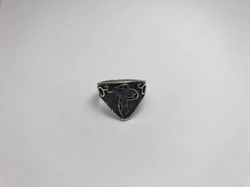 Miniatura 7 de Anillo de plata de ley 925 para hombre con diseño otomano turco