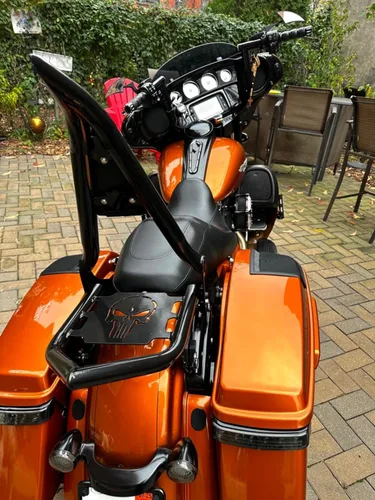 Miniatura 2 de TDZ Soporte para portabultos desmontable negro para Harley Touring Street Glide Road King Road Glide Electra Glide 2009-2024