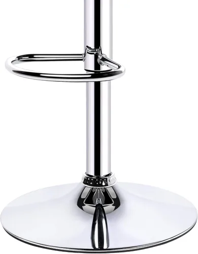 Miniatura 7 de Topeakmart Taburetes de bar modernos de altura ajustable, taburete giratorio de piel sintética, silla trasera de isla de cocina, taburete giratorio
