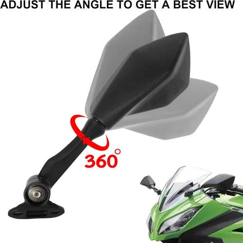 Miniatura 3 de INKUDRI Ninja 300 Espejos Ninja ZX6R 400 250 636 300R EX400 EX300 ABS 2024 2025 Ninja 500 Espejos