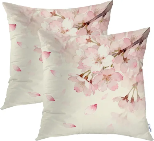 Miniatura 25 de Batmerry Black Cat Green Leaves Throw Pillow Covers, Cat Among Foliage Decorative Pillow Covers Digital Printing Blended Fabric for Couch Sofa Bed