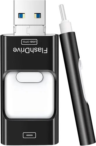 Miniatura 11 de Thumb Drive para iPhone 128 GB, 4 en 1 USB tipo C, memoria USB tipo C, almacenamiento externo Falsh Drive para iPhone, iPad, computadora Android