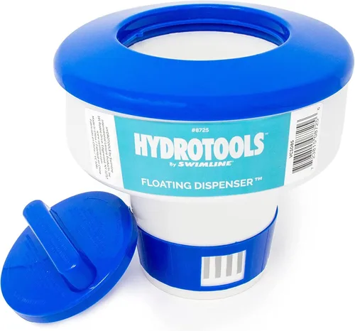Miniatura 10 de HYDROTOOLS BY SWIMLINE: Dispensador químico mini para piscina y spa, compatible con bromo y cloro, admite tabletas de 1 pulgada, anillo de control