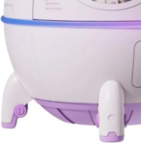 Miniatura 9 de Humidificadores de niebla fría, mini humidificador USB, lindo humidificador en forma de nave espacial, humidificador portátil de luz ambiental