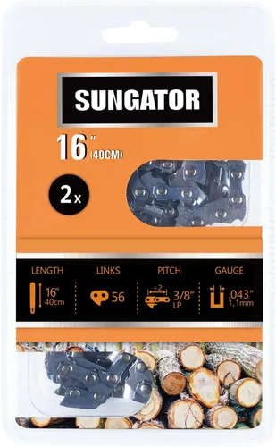 Miniatura 26 de SUNGATOR Paquete de 3 cadenas de motosierra de 8 pulgadas SG-S33, paso LP de 3/8 pulgadas, calibre 0.050 pulgadas, 33 eslabones de transmisión