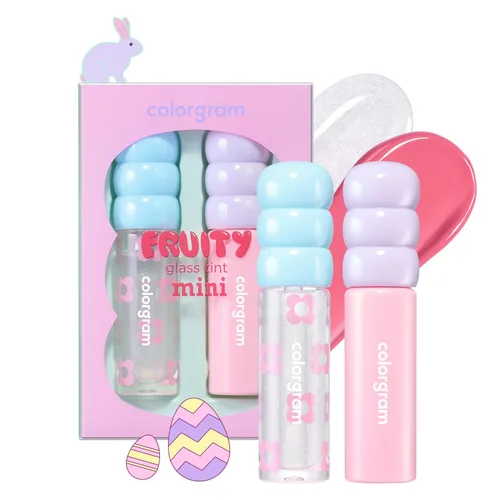 Miniatura 25 de COLORGRAM FRUITY GLASS GLOSS 01 GRAPE BLACK Brillo labial brillante no pegajoso con brillo similar al vidrio Lápiz labial hidratante de larga