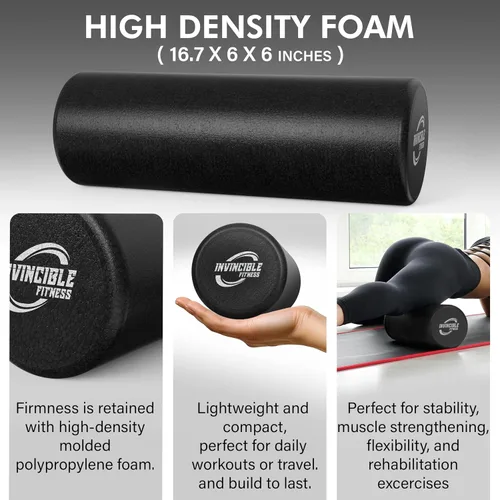 Miniatura 4 de Invincible Fitness Rodillo de espuma EPP para masaje de tejidos profundos: mejora la recuperación, alivia el dolor y aumenta la movilidad para un tú