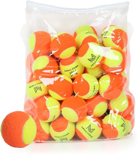 Juego de 12/18/24/30/40 pelotas de tenis para niños, pelotas de tenis de baja compresión 25%-50% para principiantes, pelotas de entrenamiento y