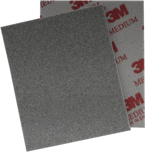 3M Softback - Esponja de lijado de óxido de aluminio, almohadilla abrasiva de 4-1/2 pulgadas x 5-1/2 pulgadas, grano medio 120-180 (juego de 2)