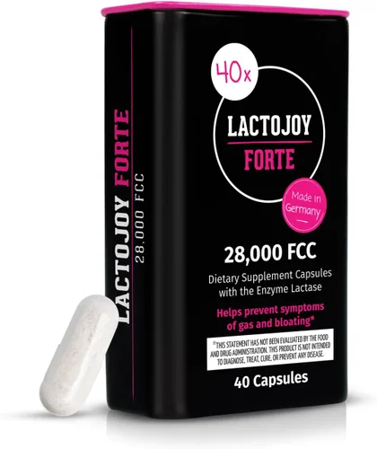 Miniatura 10 de LactoJoy Píldoras de lactasa I potentes enzimas de lactasa para intolerancia a la lactosa, lactasa ultra pura para una mejor digestión I sin dióxido