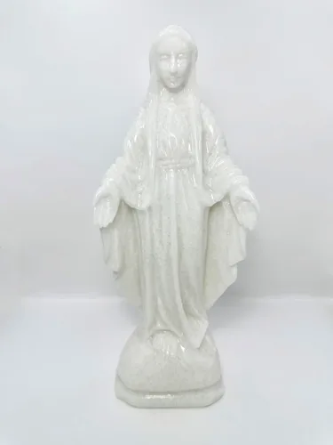 Escultura de Nuestra Señora de Gracia, adorno de césped religioso, figura de Virgen Sagrada, decoración duradera de jardín y decoración del hogar