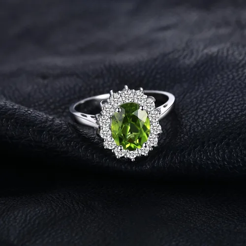 Miniatura 3 de JewelryPalace - Anillos de compromisoaniversario estilo princesa Diana Kate Middleton, con piedra natal de zafiro y halo pmujer, 14 quilates