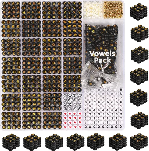 Miniatura 40 de 26 Pcs Chunky Amber Letter Beads, 20mm Jumbo 3D Acrylic Letter Beads, Big Letter Beads for Bracelets, Necklaces, Bagcharms, Shoelaces, Keychains