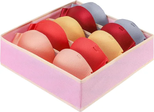 Miniatura 10 de Organizador de Ropa para Cajón Debajo del Gabinete 5 Celdas Cubos de Almacenamiento Plegables Organizador de Cajón de Ropa Interior Divisores Cajas
