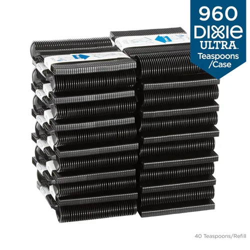 Miniatura 3 de SmartStock - Cuchara – 40 cucharaditas – Desechable – Negro – 24 / Caja – 1 unidad