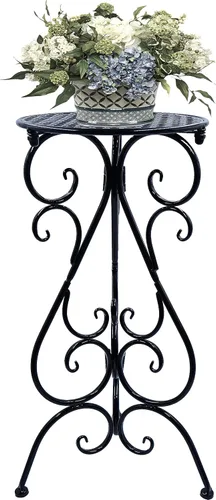 NAKUPE Soporte de metal para plantas para interiores y exteriores, soportes para macetas individuales de 22.5 pulgadas de alto, soporte de pedestal