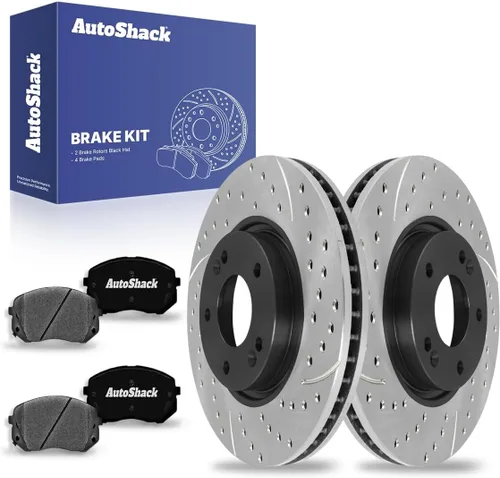 Miniatura 12 de Auto Shack 11.81" (300 mm) Rotores de freno ventilados delanteros recubiertos + pastillas de freno cerámicas de reemplazo para 2011-2016 Kia