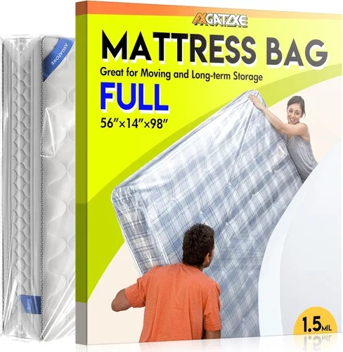 Miniatura 13 de Bolsa de plástico para colchón para mudanza y almacenamiento, funda impermeable para colchón, protector de colchón para suministros de mudanza