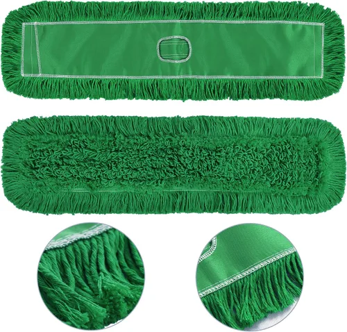 Miniatura 55 de Matthew Cleaning - Cabezales de repuesto lavables de algodón de resistencia industrial de 24 pulgadas para uso residencial y comercial, ajuste a Azul