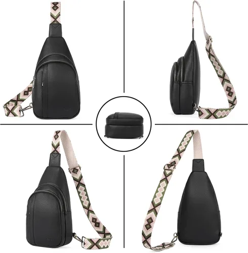 Miniatura 7 de Bolsos cruzados CLUCI para mujer y hombre, bolso bandolera de cuero, mochila de cuerpo cruzado para mujer, regalos para mujeres, cumpleaños, único