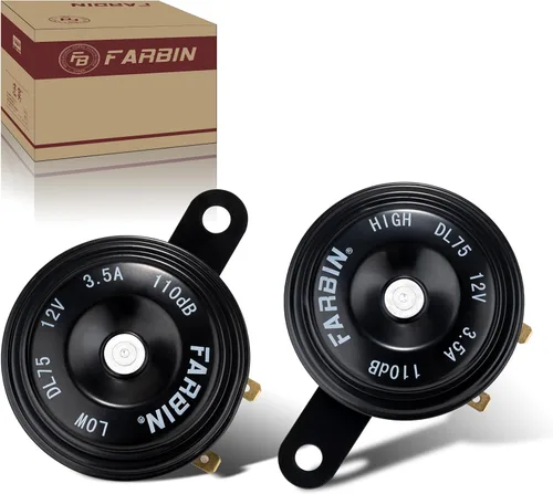 Miniatura 10 de FARBIN Kit de bocina de coche ruidosa de 12 V con arnés de relé y botón de interruptor para camión, coche, tren, motocicleta