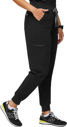 Miniatura 8 de FIGS Zamora - Pantalones quirúrgicos de cintura alta para mujer, ajuste delgado, 6 bolsillos, cintura alta, pantalones de yoga para mujer