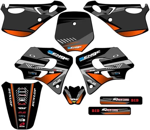 Miniatura 7 de 1998-2001 SX 65 Surge Black Senge Graphics Base Kit Compatible con KTM