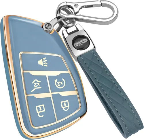 Miniatura 23 de XIYANG TRADE Funda para llavero Chevy con llavero, carcasa de TPU compatible con Chevy Traverse Equinox GMC Silverado Sierra Tahoe Suburban Yukon