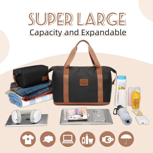 Miniatura 3 de imiomo Bolsa de viaje para gimnasio, bolsas de fin de semana para mujer, bolsa grande para noche, bolsa de hospital deportiva