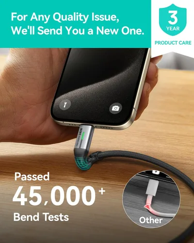 Miniatura 6 de INIU Cable USB C a USB C, cable de carga rápida de 240 W, cable de carga tipo C trenzado, cable de carga de teléfono USBC para iPhone 17, 16 Pro