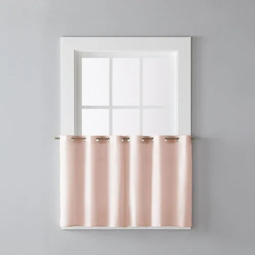 SKL Home Par de cortinas Trio, 57 x 24 pulgadas, color rubor