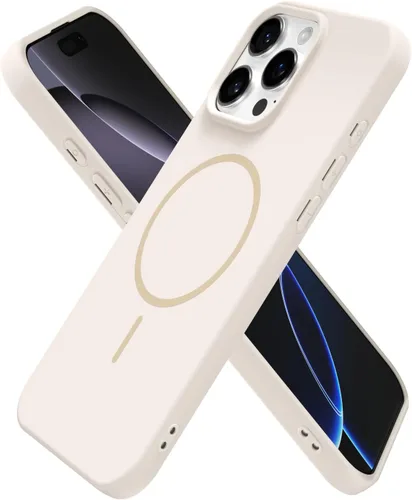 Miniatura 106 de oakxco Funda de silicona Mag Safe para iPhone 17 Pro Max, funda magnética delgada y fina compatible con carga inalámbrica MagSafe, bonita funda Negro